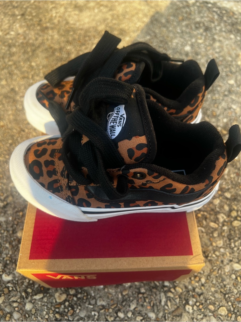 Vans Kids Leopard Print Low-Top Sneakers - Brown/Black/White